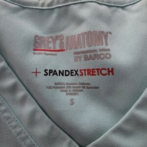 Grey's Anatomy, light blue scrub top, size small